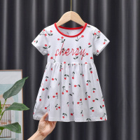 女童碎花连衣裙2021夏季新款纯棉透气韩版田园风洋气宝宝公主裙潮 粉色687 80码