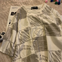 2021年夏季新款情侣女装薄款甜辣妹大码上衣服休闲宽松短袖t恤潮 白色 M