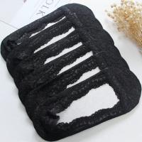 船袜夏季薄款浅口隐形蕾丝硅胶防滑短袜纯棉底短丝袜夏天女士袜子 黑色10双 均码