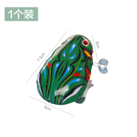 儿童上链发条铁皮青蛙玩具80后怀旧上弦小青蛙玩具跳跳蛙弹跳婴儿 1个装