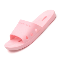 特价宾馆拖鞋女家用浴室漏水厚底居家鞋室内防滑塑料凉托鞋男 520三孔漏水浅粉 清仓 36-37[相当于35码]