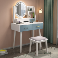 艺可恩新中式小型化妆桌梳妆台实木纯全实木收纳柜一体卧室现代简约极简