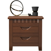 艺可恩实木床头柜家用卧室小型原木储物柜现代简约轻奢免安装设计床边柜