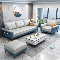 艺可恩沙发小户型出租房卧室客厅简易经济型网红款科技三人布艺沙发组合 605