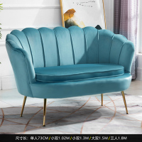 艺可恩沙发小户型沙发简约现代轻奢网红款卧室美甲店服装店双人懒人沙发