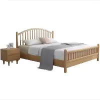 艺可恩北欧风格实木床 现代简约1.5m1.8米小户型双人日式婚床主卧经济型