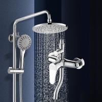 淋浴花洒套装 空气能增压花洒 大顶喷细密出水多功能可升降花洒HMF122-333