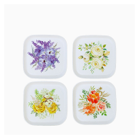 金国兴峻塑料吐骨头碟垃圾盘碟子可爱卡通水果盘零食盘家庭装方形点心盘