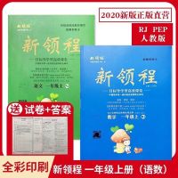 正版新领程一二三四五六年级语文数学英语2020上册人教版赠试卷 一年级上册人教版 语文