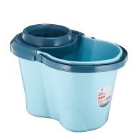 拖桶拖把桶拧干器拖地桶挤水桶家用老式地拖桶墩布桶挤水拖布桶 加厚蓝色桶