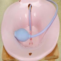 男女免蹲洗屁股盆坐浴凳老人孕妇护理软盆妇科痔疮熏洗浴盆带櫈。 坐浴单盆一套