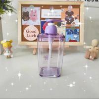 创意卡通按压瓶可爱大容量分装空瓶子洗面奶洗发液洗手液皂液瓶器 紫色无配件