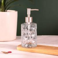 透明500洗手液瓶玻璃洗发水沐浴露空瓶子按压式化妆品乳液分装瓶 钻石330