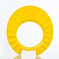 宝宝洗头帽防水护耳小孩洗澡帽弹性可调节加大婴儿洗发帽儿童浴帽 黄色