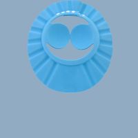 儿童洗头神器宝宝硅胶洗头帽防水护耳婴儿浴帽小孩淋浴洗澡帽护眼 加厚EVA洗头帽(蓝色带护耳(送浴球 单独洗头帽