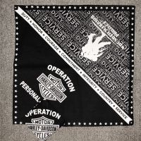 嘻哈头巾男女街头潮人头饰发带骑行遮面防晒面巾hiphop街舞方巾男 老兵不死（黑色）