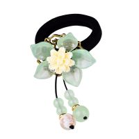 扎头发橡皮筋复古风头绳古装汉服琉璃头饰发圈发带饰品配饰女 淡绿色发圈016