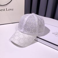 帽子女夏季薄款透气镂空八角帽韩版百搭洋气水钻贝雷帽时尚遮阳帽 白色CC棒球帽 56-58CM(内有调节绳)