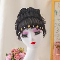 穆斯林帽子新款回族纱巾女士头巾帽包头帽时尚盖头睡帽 黑色亮丝