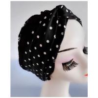 穆斯林发带帽纱巾帽子回族头巾帽波点蕾丝韩版包头帽盖头帽头巾帽 黑色 蕾丝底料