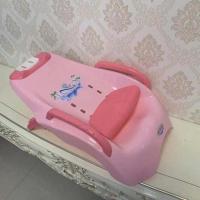 儿童洗头躺椅多功能加大折叠洗头床宝宝洗头发神器10岁小孩洗头凳 粉红色 (无横杆和增高)