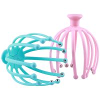 头部按摩仪器灵魂抽取提取器头皮头疼八爪鱼放松按头神器头抓器 滚动钢珠款 蓝