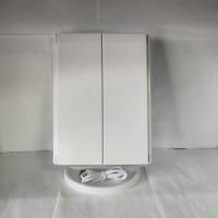 镜子化妆镜台式LED触屏灯镜三折面LED化妆镜梳妆镜宿舍家居化妆镜 时尚白