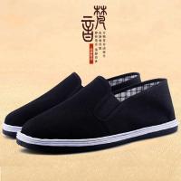 老北京布鞋男夏季单鞋透气防臭休闲鞋千层布底一脚蹬劳保 [1双]低价鞋 不送一 35 [在这]