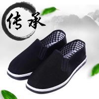 老北京布鞋男女轮胎底单鞋防滑耐磨休闲工作鞋帆布鞋 黑布鞋 [1双体验装] 38