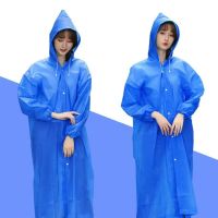 雨衣雨裤套装男女成人防护户外骑行分体防水全身摩托车防暴雨雨衣 长风衣[蓝色]男女通用均码 M[体重50kg以内]