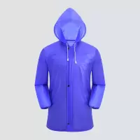 小个子雨衣 牛筋面料雨衣雨裤套装 骑行雨衣 真正防水的雨衣 单独上衣(蓝色) L码数(适合156-170cm身高)