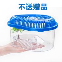 塑料鱼缸透明小型金鱼缸生态家用防玻璃养鱼缸水族箱小鱼缸中号 带盖鱼缸小号(不送赠品)