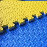 武术馆特大号大片床边瑜伽柔道泡沫拼接地垫100x100拼接1米x1米 一级品黄蓝树叶纹(游乐场 用) B级品咨询客服