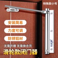 自动推拉闭门器家用液压缓冲免打孔弹簧门关门神器简易消防防火门 特殊款小号 不定位