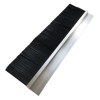 hf型铝合金条刷铝合金密封条防风封尘隔音条防虫毛刷门档密封条刷 H型 标准型 毛长10mm