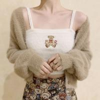 夏季韩版2021新款修身显瘦甜辣风小熊刺绣内搭外穿减龄吊带背心女 白色 S