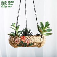 陶瓷吊盆圆形吊篮挂盆挂钩垂吊花盆欧式创意多肉绿植绿萝吊兰花盆 dl18