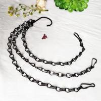 圆形花盆椰棕吊兰吊盆吊篮挂盆挂钩垂吊花盆欧式创意多肉绿植绿萝 ()8寸吊篮钩黑色一副42cm 中等