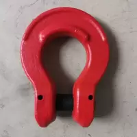H型链条连接器链条卸扣欧姆环G80羊角抓钩链条配件锰钢链条起重钩 欧姆环 1吨(适用6毫米链)