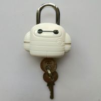 学生卡通挂锁金属小锁 行李箱锁头防盗锁宿舍柜子箱包锁背包锁 白色大白
