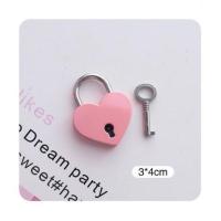 挂锁防盗锁具小锁头迷你锁子防水防锈行李箱包迷你家用小锁头宿舍 中号粉色