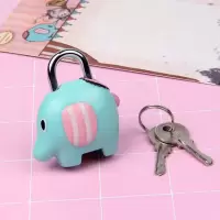 创意学生卡通锁金属小锁 儿童日记本锁箱包锁背包锁柜子锁挂锁 大象