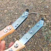 飞毛腿新型双片环割锯枣树环割开甲锯果树剥皮工具割树皮环割剥 单刀片