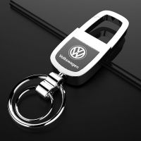 保时捷奔驰宝马奥迪大众别克本田丰田锁匙链腰挂件汽车防丢钥匙扣 方形激光雕刻双面标志 大众