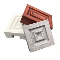 实木罗马柱 同色柱头 柱脚 免漆配套 衣橱柜欧式装饰线条方块角花 柱头(51*51) 25-60 支(单价)