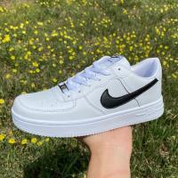 空军一号AF1多配色情侣休闲鞋男女鞋联名低帮夜魔侠镭射反光板鞋 空军低白黑 36