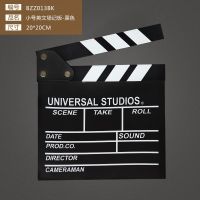 木质导演板场记板电影拍打板电影拍摄影道具家居装饰 小号黑色导演板-英文字体