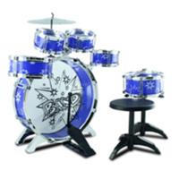 儿童架子鼓玩具1-3-6岁超大号初学者入门宝宝爵士鼓男孩生日礼物 蓝色6鼓1锣送鼓谱+鼓贴+鼓带