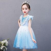 女童汉服加绒秋冬季儿童礼服中国风唐装新款公主裙古筝演出拜年服 衣服单件 110