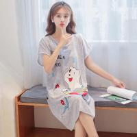 夏季大码睡裙女短袖韩版可爱睡衣裙少女卡通宽松睡衣 单买拍这个 155/80A 90~105斤